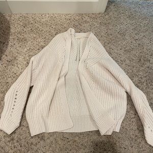 white/off white knit cardigan